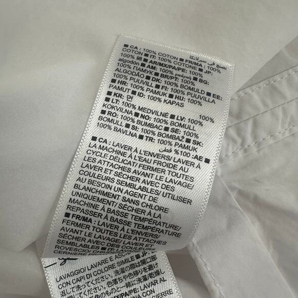 Banana Republic Monogram Women's White Business Button Up 100% Cotton Size S - Picture 11 of 12